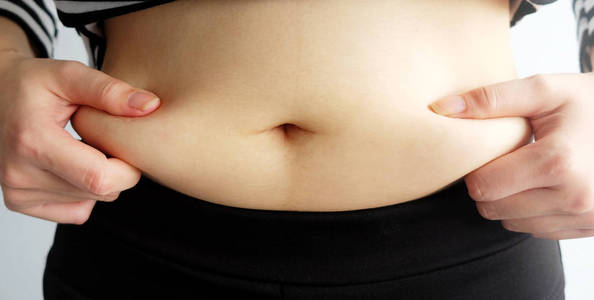 女性手抓脂肪体腹部大肚子, 糖尿病危险因素