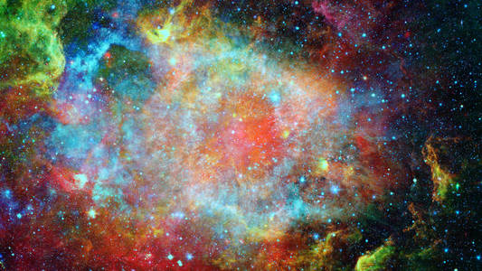 星系和星云。此图像装备由美国航空航天局的元素