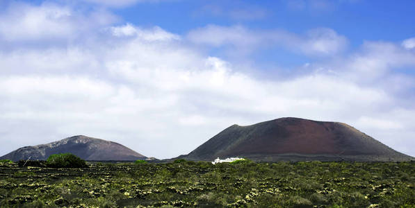 西班牙加那利群岛兰萨罗特 Timanfaya 国家公园红