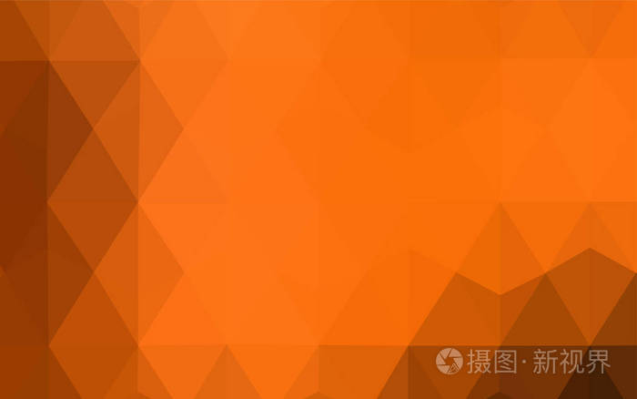 深橙色矢量低聚纹理.带有渐变的多边形抽象插图.全新的商务设计风格