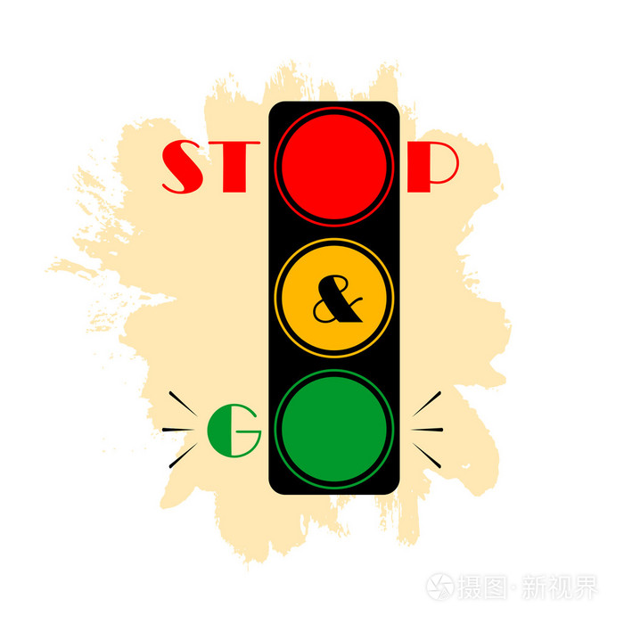 红绿灯. 停下来走. 红黄绿光交通灯
