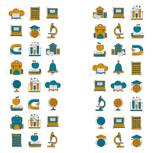 学校和教育矢量图标