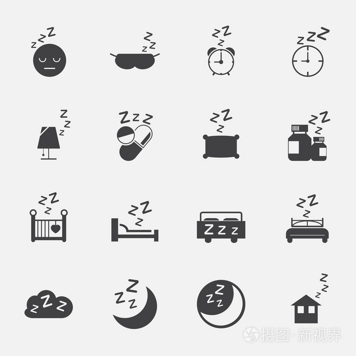 两个音的睡眠和生活方式图标设置