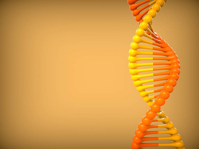 具有 Dna 图标的抽象背景。3d 渲染