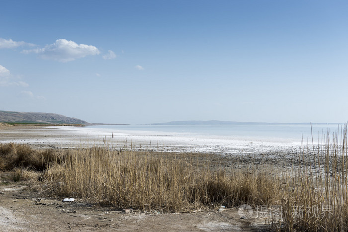 土耳其湖塔兹盐湖风光