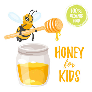 蜂蜜为孩子例证