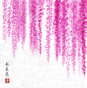 抽象紫红和黄颜色的花 水色疼痛相似素材图片 摄图新视界