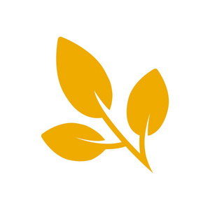 徽标叶植物图标矢量