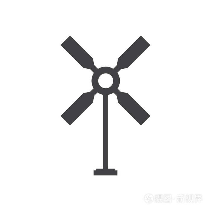 风力涡轮机图标矢量设计 eps 10