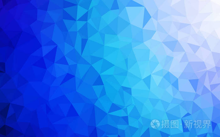 浅蓝色矢量抽象多边形背景.带有渐变的多边形抽象插图.