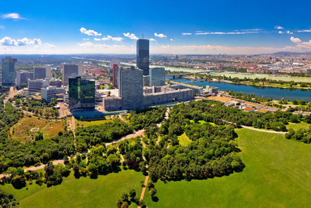 维也纳天际线和城市景观空中全景, 奥地利首都