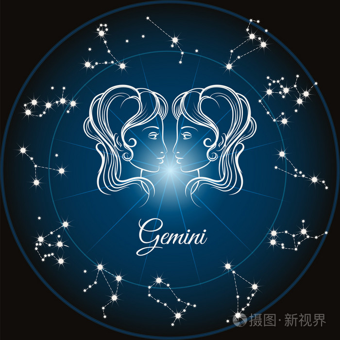 十二宫杀手签署双子星座插画 正版商用图片0rbuhq 摄图新视界