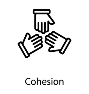 团结凝聚背板手牵手展示凝聚力和团队精神的概念性图标照片