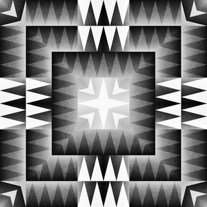 民族部落的阿兹台克人无缝模式。几何的装饰性插画设计。黑色和白色时尚纹理