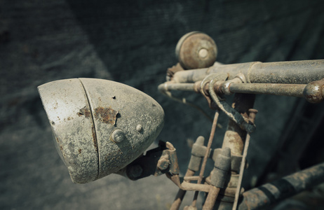 车灯老式自行车照片