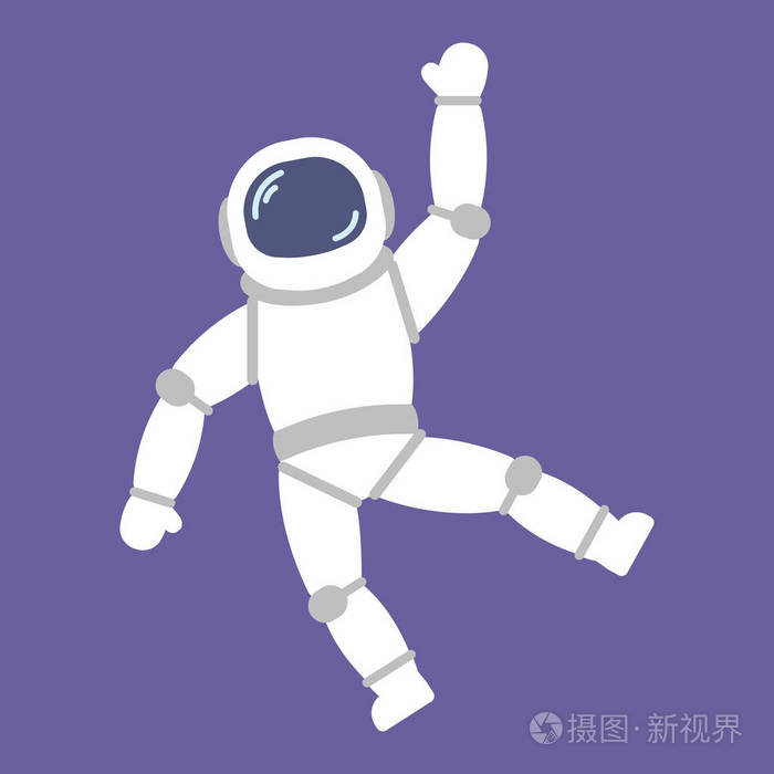 矢量图标宇航员在空间中平面样式