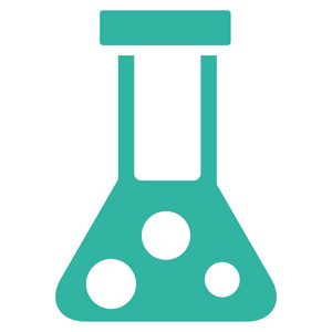 化学瓶平面矢量图标