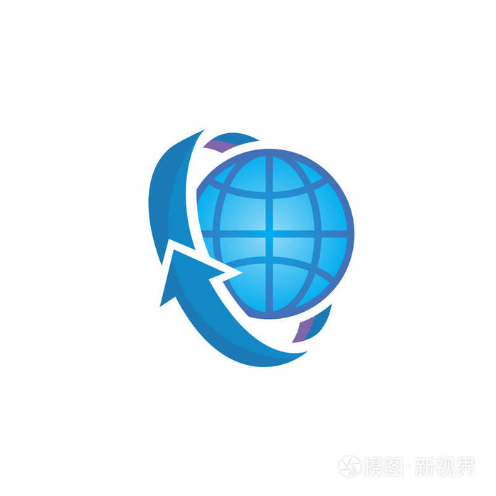 地球仪标志矢量图标, 地球仪矢量模板插画-正版商用图片0rcf0i-摄图新