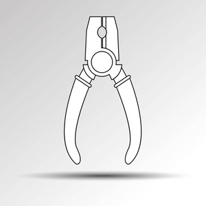 钳工具对象矢量设备抓地力修复钢图标句柄工作