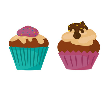 糖果食品烘焙甜点糖糖果深青色生日蛋糕奶油冰设计和零食巧克力蛋糕节日糖果焦糖图标矢量图