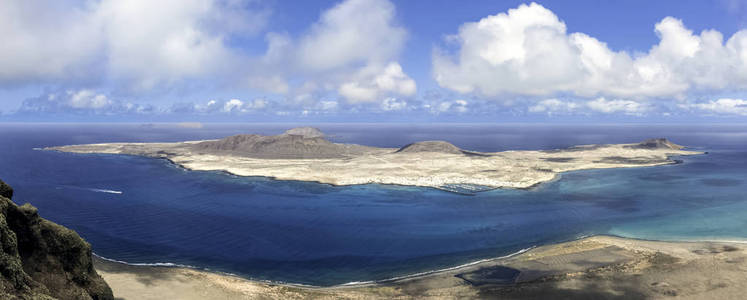 Graciosa兰萨罗特, 加那利群岛, 西班牙, 火山岛