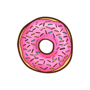 甜甜圈可爱设置集合图片