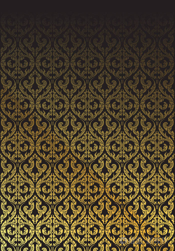 传统的泰式风格图案背景矢量