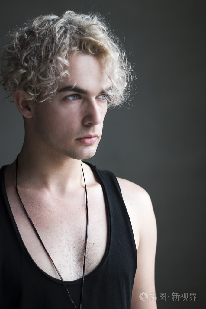 男人,年轻, 时尚, 金发, 光模型,自信