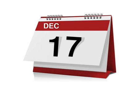 12 月 17 日的桌面日历