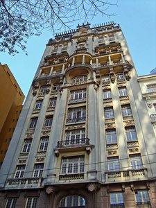 巴西圣保罗中心旧的折衷风格建筑