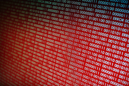 红色二进制代码计算机语言数据传输.