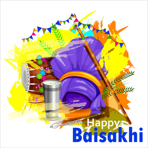 庆祝活动的旁遮普节日 Baisakhi 背景