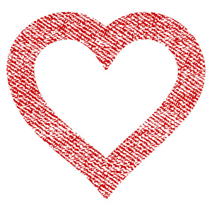 情人节的心织物纹理的图标
