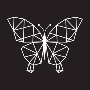 蝴蝶低低聚徽标图标符号三角形蝴蝶几何多边形 eps照片