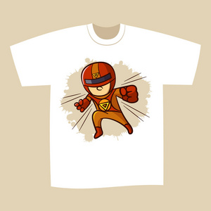 T 恤印刷设计超级英雄