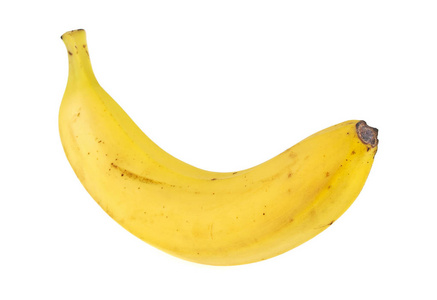 在白色背景上孤立的成熟香蕉