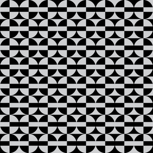 几何的乐趣与黑色和灰色的波纹图案