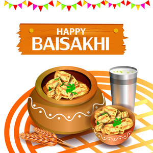 庆祝活动的旁遮普节日 Baisakhi 背景