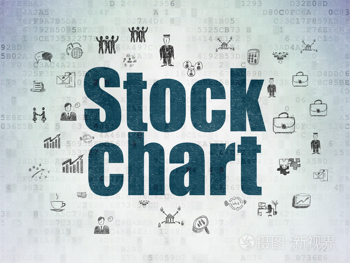财务理念 股票图表数字数据纸张背景上