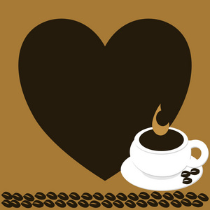 一颗咖啡豆副本空间和咖啡杯子的心