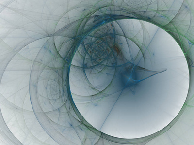 完美抽象数字蓝色背景。Vortextunnel, 3d 插图。空间科学和现代技术中气泡圆和分形元素的构成与隐喻关系