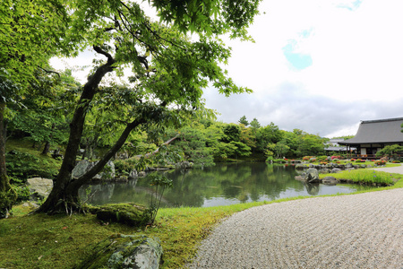 在日本京都的日本花园