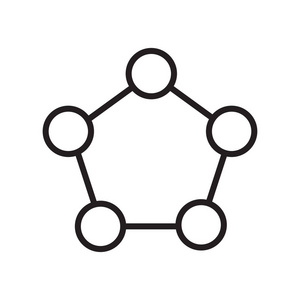 五角大楼图标矢量隔离白色背景为您的 web 和移动应用程序设计, 五角大楼徽标概念