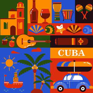 古巴旅游图标