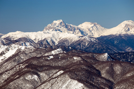 滑雪胜地罗莎  德鲁日。红波利亚纳山。俄罗斯索契