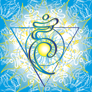 脉轮矢量孤立黄色平面样式图标-瑜伽工作室, 横幅, 海报,用于印度教