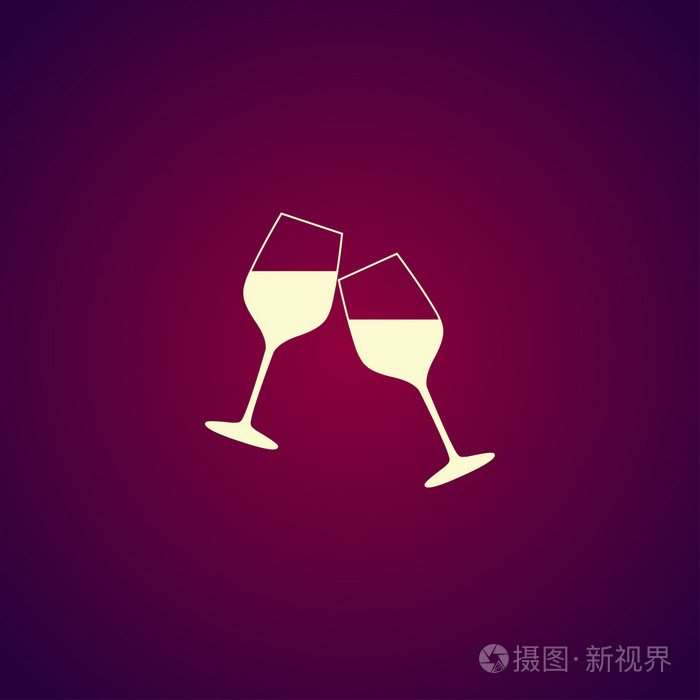 葡萄酒杯图标矢量