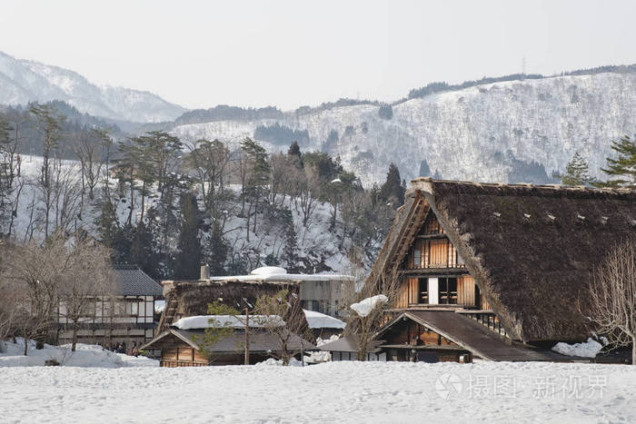 白川乡，日本历史性冬天村庄