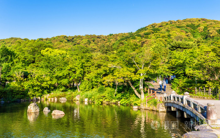 在日本京都的圆山公园