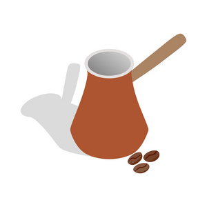 咖啡和咖啡豆图标 Cezve